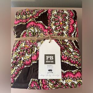 Pottery Barn Pink and Brown Duvet Cover - Queen